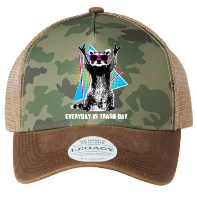 Funny Retro Everyday Is Trash Day Raccoon Legacy Tie Dye Trucker Hat