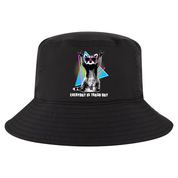 Funny Retro Everyday Is Trash Day Raccoon Cool Comfort Performance Bucket Hat