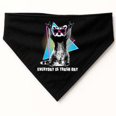 Funny Retro Everyday Is Trash Day Raccoon USA-Made Doggie Bandana