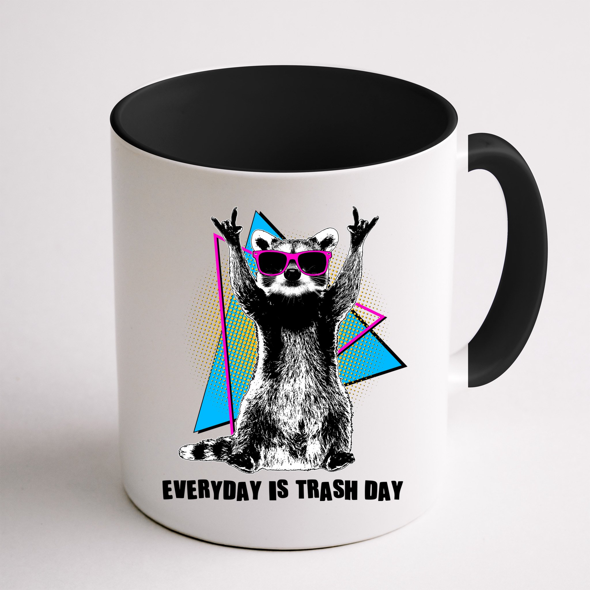 Funny Retro Everyday Is Trash Day Raccoon Mug