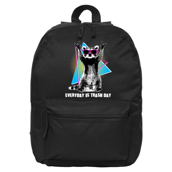 Funny Retro Everyday Is Trash Day Raccoon 16 in Basic Backpack