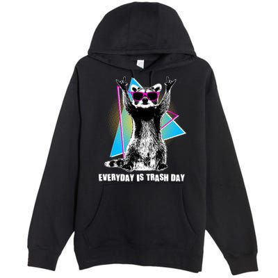 Funny Retro Everyday Is Trash Day Raccoon Premium Pullover Hoodie