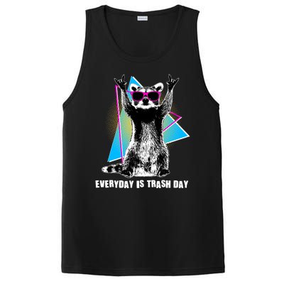 Funny Retro Everyday Is Trash Day Raccoon PosiCharge Competitor Tank