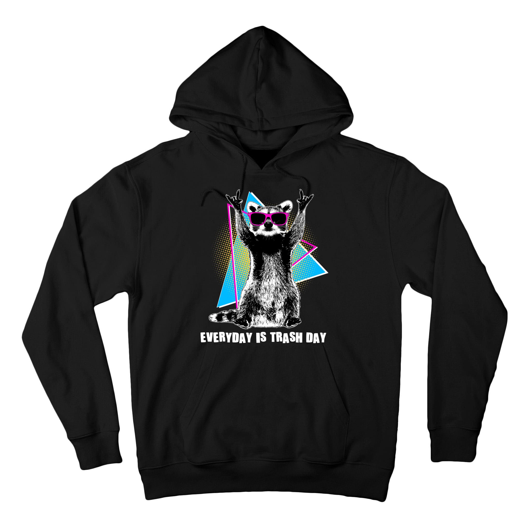 Funny Retro Everyday Is Trash Day Raccoon Tall Hoodie