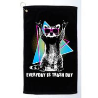 Funny Retro Everyday Is Trash Day Raccoon Golf Towel
