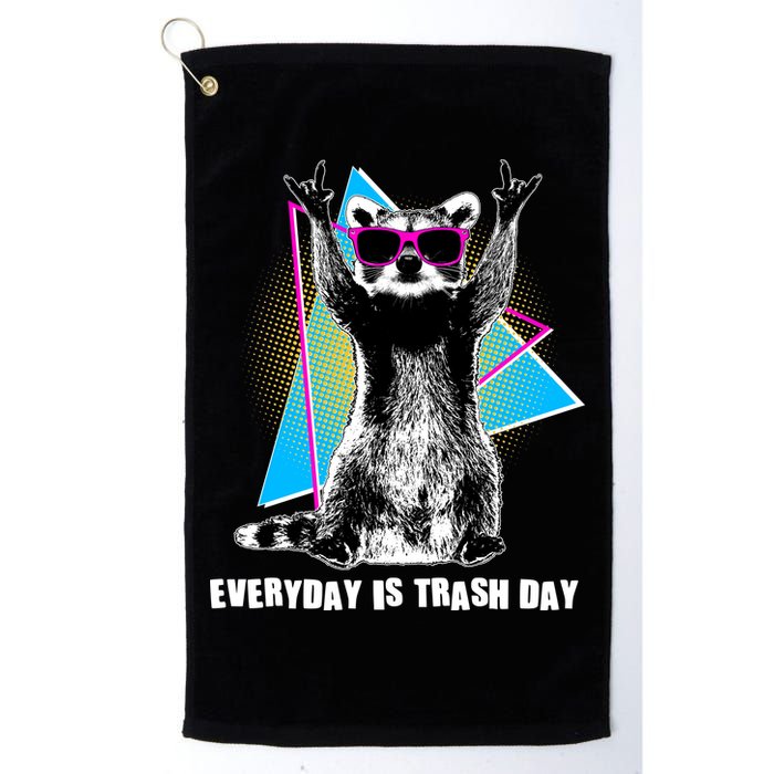 Funny Retro Everyday Is Trash Day Raccoon Golf Towel