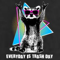 Funny Retro Everyday Is Trash Day Raccoon Golf Towel