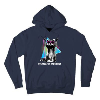 Funny Retro Everyday Is Trash Day Raccoon Tall Hoodie