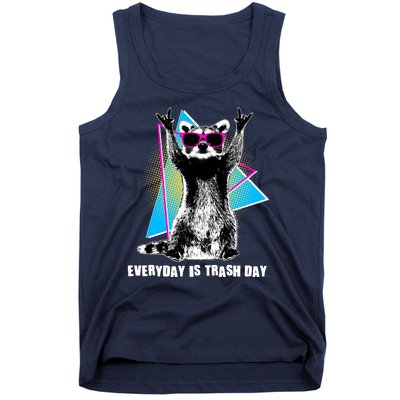 Funny Retro Everyday Is Trash Day Raccoon Tank Top