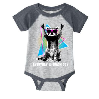 Funny Retro Everyday Is Trash Day Raccoon Infant Baby Jersey Bodysuit