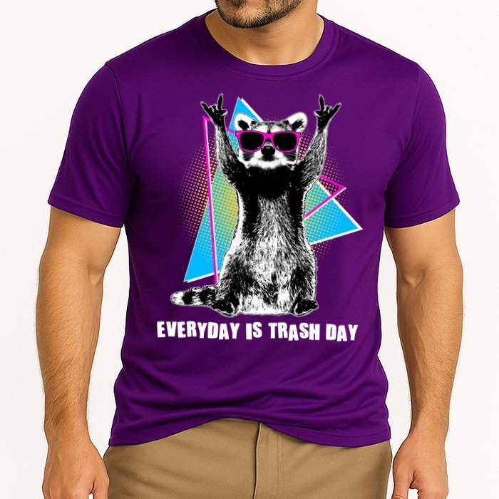 Funny Retro Everyday Is Trash Day Raccoon Performance Shirt