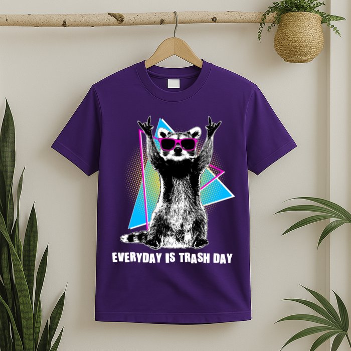 Funny Retro Everyday Is Trash Day Raccoon T-Shirt