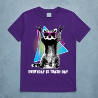 Funny Retro Everyday Is Trash Day Raccoon T-Shirt