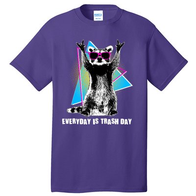 Funny Retro Everyday Is Trash Day Raccoon Tall T-Shirt