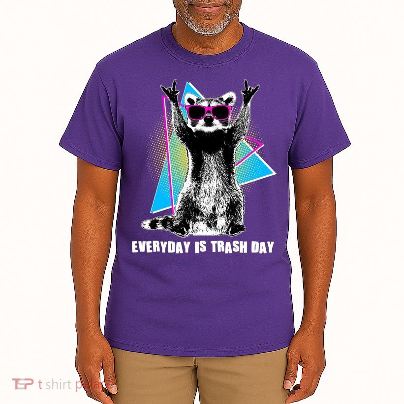 Funny Retro Everyday Is Trash Day Raccoon Tall T-Shirt