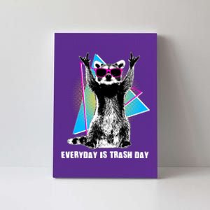 Funny Retro Everyday Is Trash Day Raccoon Canvas