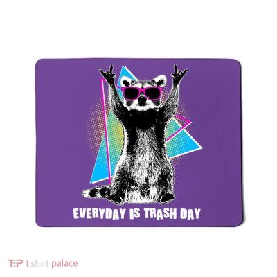 Funny Retro Everyday Is Trash Day Raccoon Mousepad