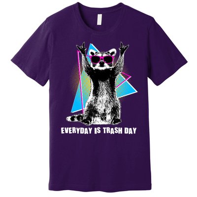 Funny Retro Everyday Is Trash Day Raccoon Premium T-Shirt