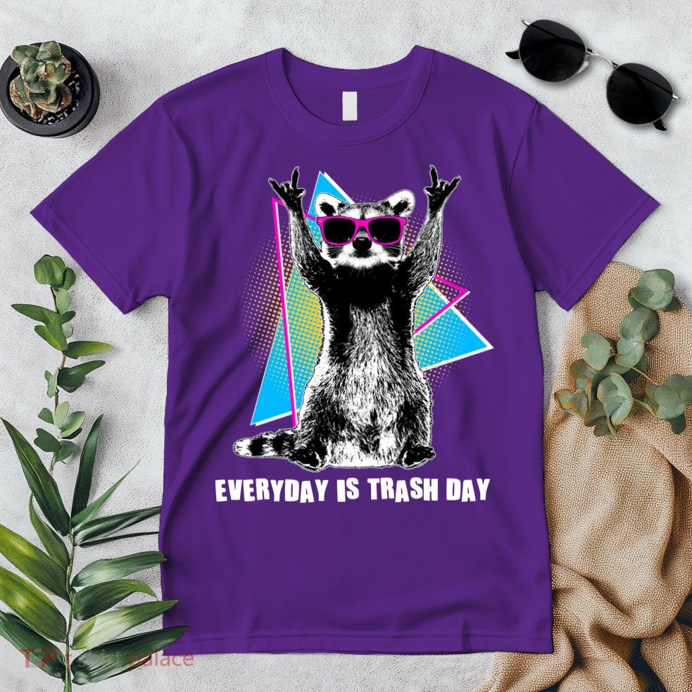 Funny Retro Everyday Is Trash Day Raccoon Premium T-Shirt