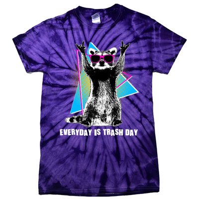 Funny Retro Everyday Is Trash Day Raccoon Tie-Dye T-Shirt