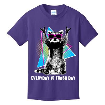 Funny Retro Everyday Is Trash Day Raccoon Kids T-Shirt