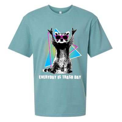 Funny Retro Everyday Is Trash Day Raccoon Sueded Cloud Jersey T-Shirt