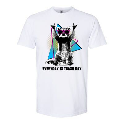 Funny Retro Everyday Is Trash Day Raccoon Softstyle® CVC T-Shirt