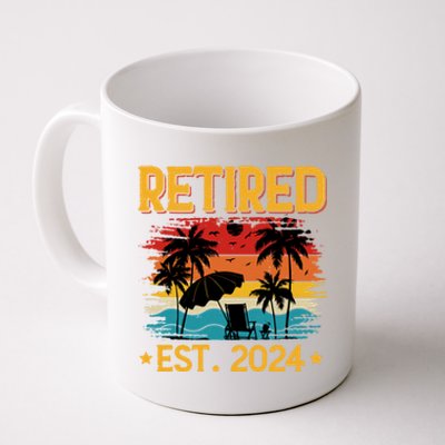 Funny Retired Est 2024 Gift Retirement Coffee Mug