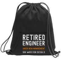 Funny Retirement Engineer Novelty Gift Retired Engineer Sweatshirt Cinch Pack Bag