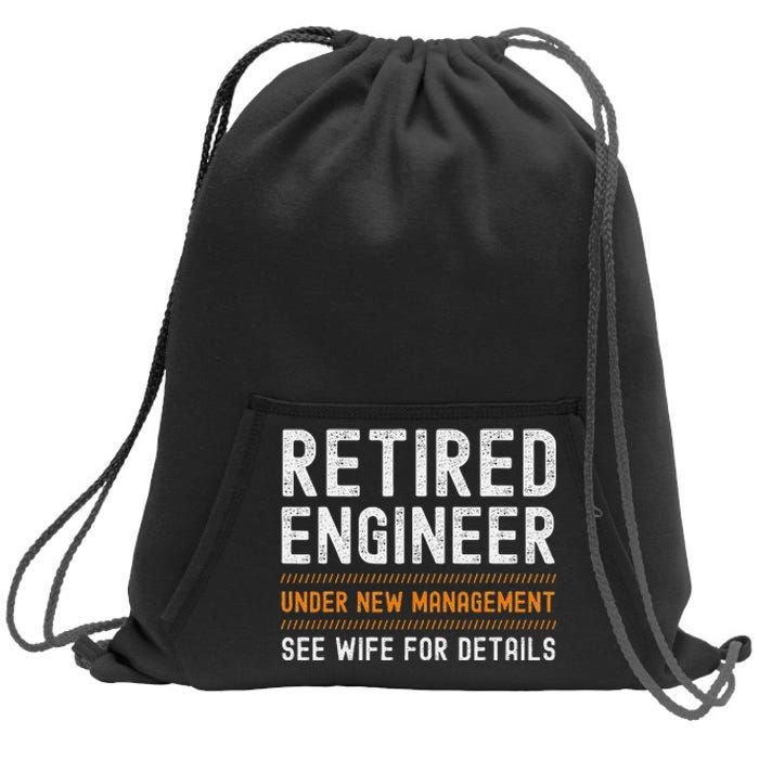 Funny Retirement Engineer Novelty Gift Retired Engineer Sweatshirt Cinch Pack Bag