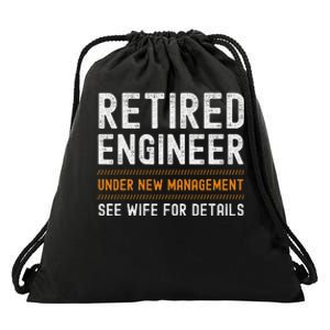 Funny Retirement Engineer Novelty Gift Retired Engineer Drawstring Bag