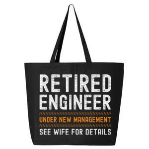 Funny Retirement Engineer Novelty Gift Retired Engineer 25L Jumbo Tote