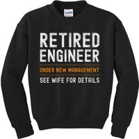 Funny Retirement Engineer Novelty Gift Retired Engineer Kids Sweatshirt