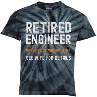 Funny Retirement Engineer Novelty Gift Retired Engineer Kids Tie-Dye T-Shirt