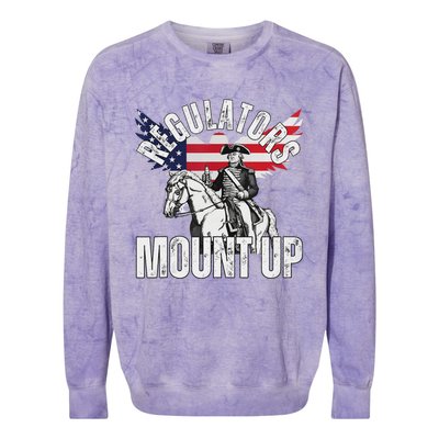 Funny Regulators Eagle 4th Of July Colorblast Crewneck Sweatshirt