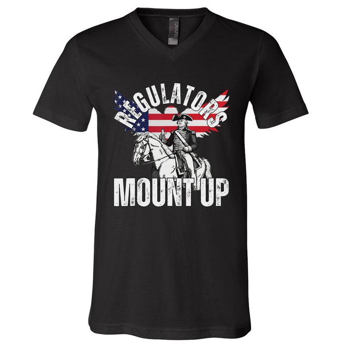 Funny Regulators Eagle 4th Of July V-Neck T-Shirt