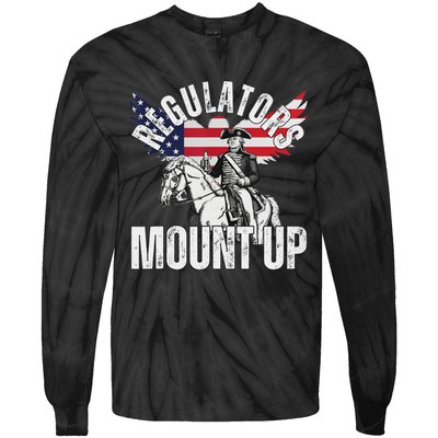 Funny Regulators Eagle 4th Of July Tie-Dye Long Sleeve Shirt