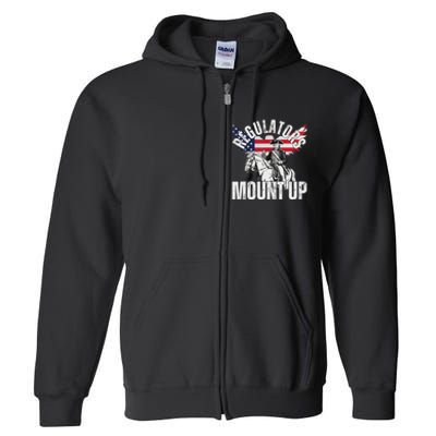 Funny Regulators Eagle 4th Of July Full Zip Hoodie