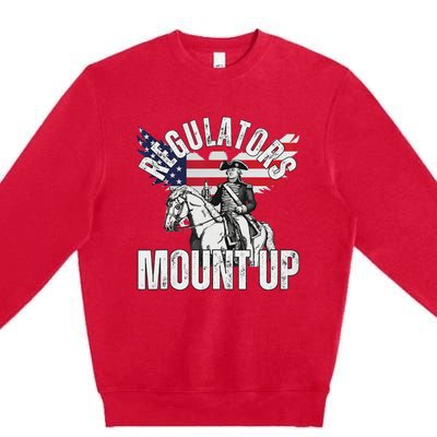 Funny Regulators Eagle 4th Of July Premium Crewneck Sweatshirt