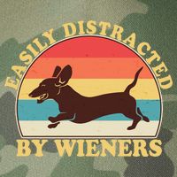 Funny Retro Easily Distracted By Wieners Dachshund fan Legacy Tie Dye Trucker Hat