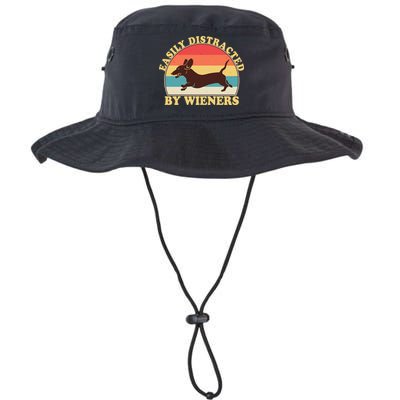 Funny Retro Easily Distracted By Wieners Dachshund fan Bucket Hat