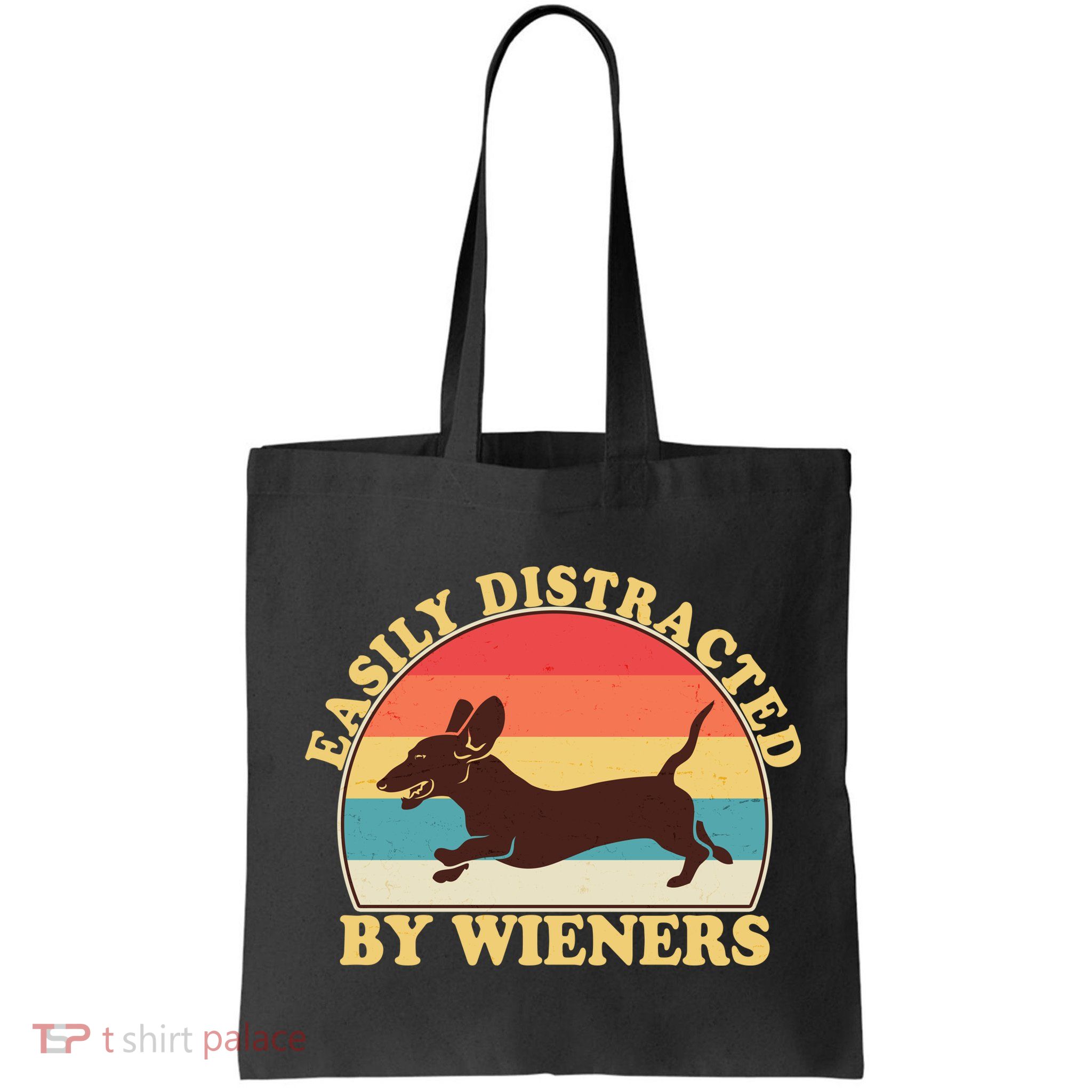 Funny Retro Easily Distracted By Wieners Dachshund fan Bag
