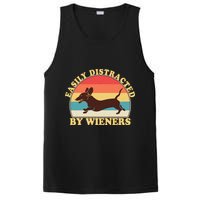 Funny Retro Easily Distracted By Wieners Dachshund fan PosiCharge Competitor Tank