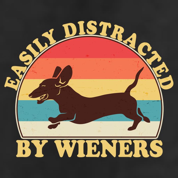 Funny Retro Easily Distracted By Wieners Dachshund fan Trucker Hat