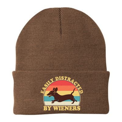 Funny Retro Easily Distracted By Wieners Dachshund fan Beanie