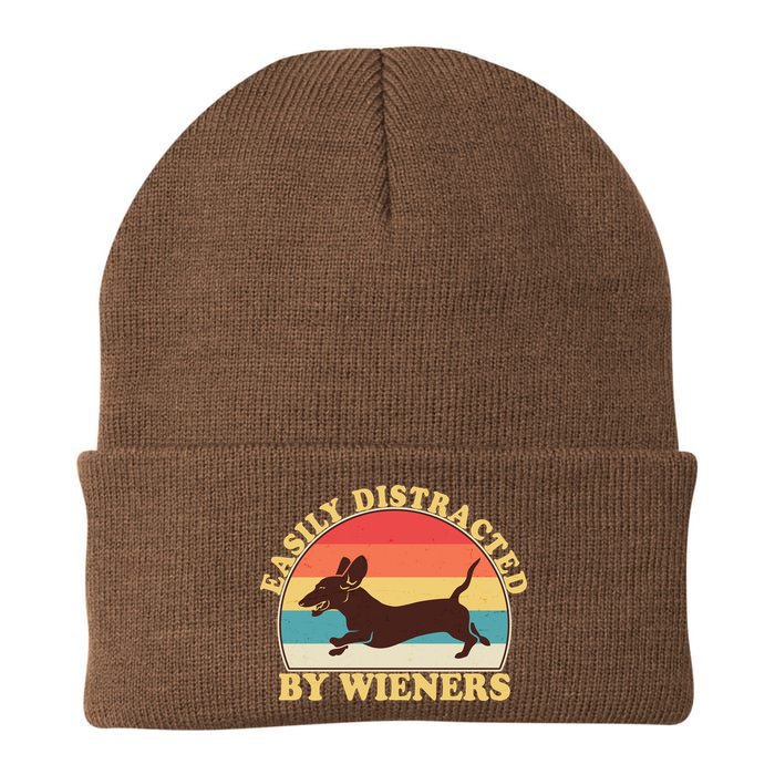 Funny Retro Easily Distracted By Wieners Dachshund fan Beanie