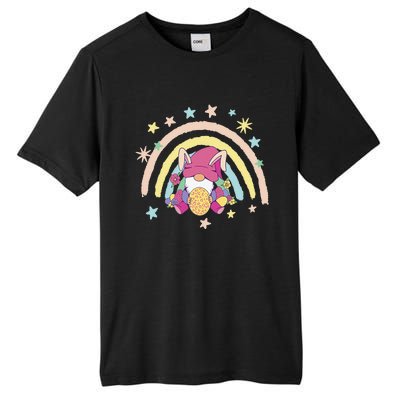 Floral Rainbow Easter Bunny Spring Gnome Egg Hunting Basket Tall Fusion ChromaSoft Performance T-Shirt