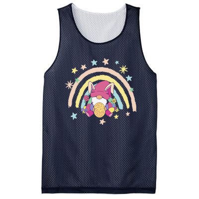 Floral Rainbow Easter Bunny Spring Gnome Egg Hunting Basket Mesh Reversible Basketball Jersey Tank