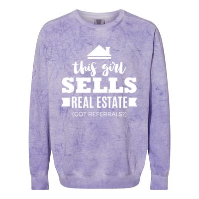 Funny Real Estate Agent Realtor Gift Got Referrals Colorblast Crewneck Sweatshirt