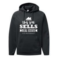 Funny Real Estate Agent Realtor Gift Got Referrals Performance Fleece Hoodie